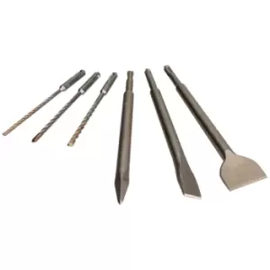 Image of DEWALT XMS22SDS6PC 6 Piece SDS+ Chisel & Bit Set Handy Storage Tube