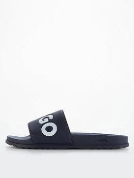 Image of HUGO Match Slides - Navy, Size 6, Men