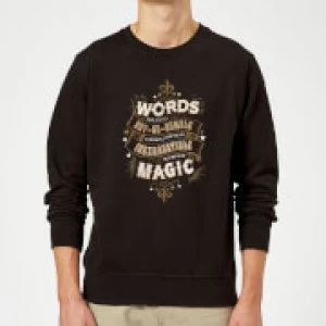 Image of Harry Potter Words Are, In My Not So Humble Opinion Sweatshirt - Black - XXL