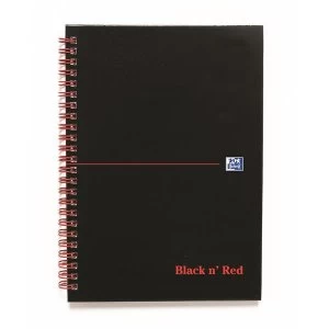 image of Black n Red A5 90gm2 140 Pages Ruled and A Z Indexed Wirebound Notebook Pack of 5