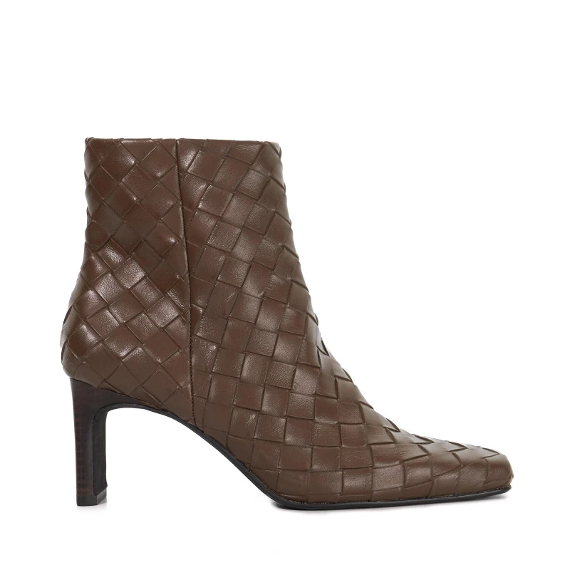 Image of Dune London Womens Ankle Heeled Boots Choco Synthetic female 3 (36)
