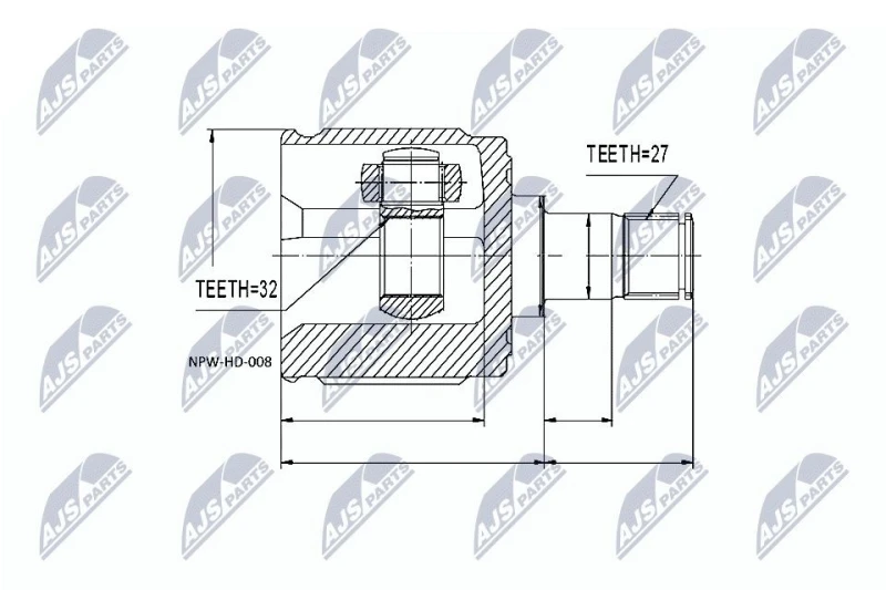 Image of NTY CV joint kit NTY NPW-HD-008