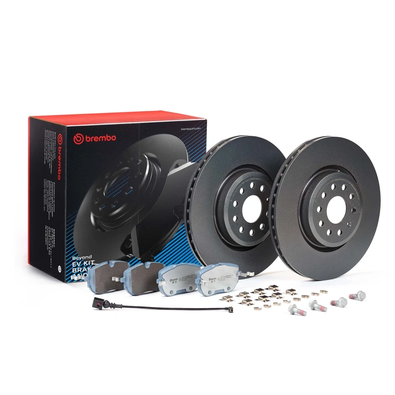 Image of BREMBO Brake discs and pads set BREMBO KT 08 043