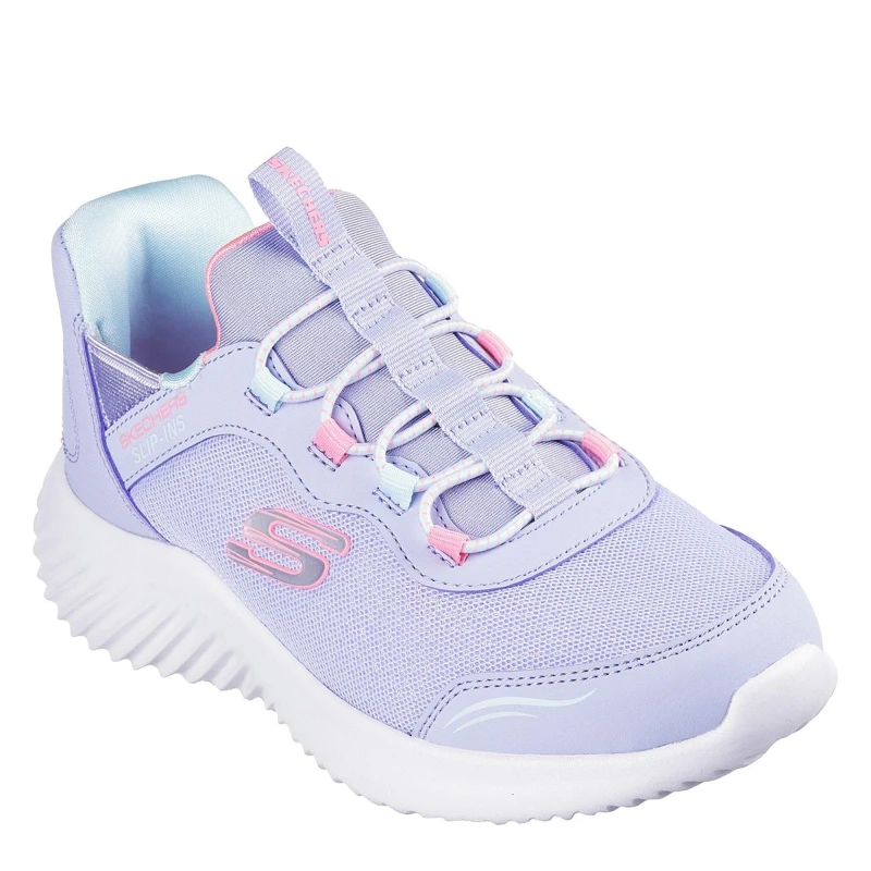 Image of Skechers Bounder - Simple Cute Slip On Trainers Unisex Kids Lavender unisex C10 (27.5)