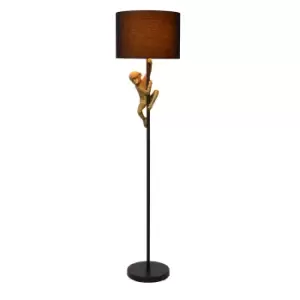 Image of Extravaganza Chimp Retro Floor Lamp - Ø35cm - 1xE27 - Black