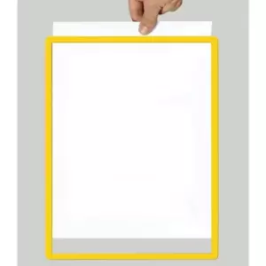 Image of Frame with transparent film, format A2, pack of 10, magnetic, yellow