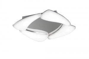 Image of Flush Flush Ceiling 24W LED 3000K, 2160lm, Polished Chrome, Frosted Acrylic