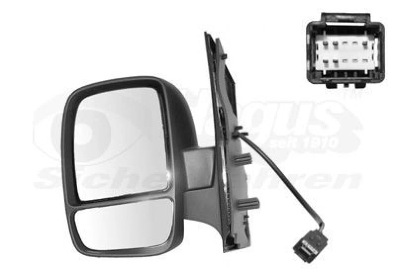 Image of VAN WEZEL Wing mirror VAN WEZEL 0943807