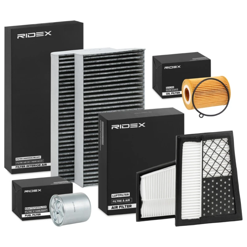 Image of RIDEX 4055F27050 Filter Set with gaskets/seals Filter Set (4055)
