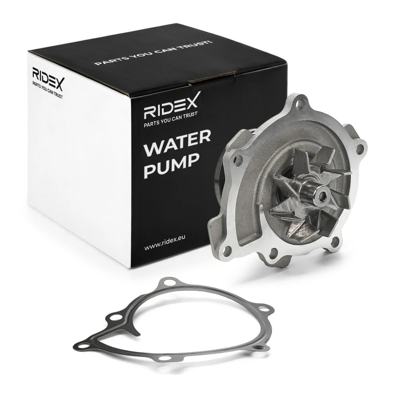 Image of RIDEX 1260W0878 Water pump single-part housing, with gasket/seal Water Pump (1260)
