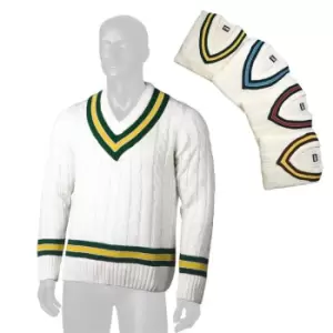 Image of Gunn And Moore and Moore Cable Sweater Mens - White