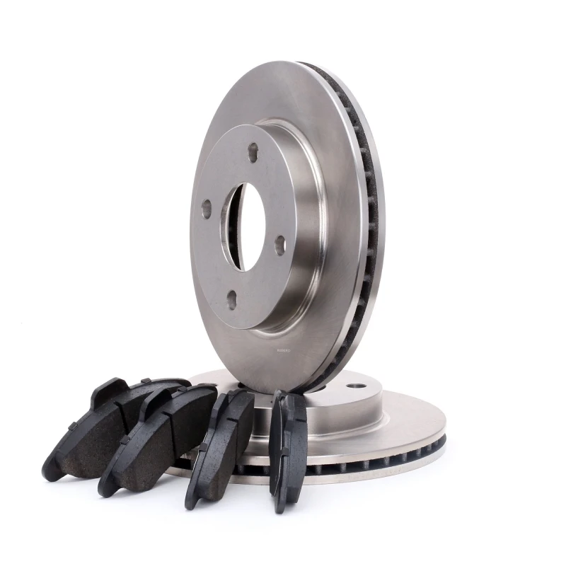 Image of RIDEX 3405B0178 Brake disc and pads set Front Axle, Brake Disc Type: Vented, excl. wear warning contact Brake Set,disc brakes (3405)