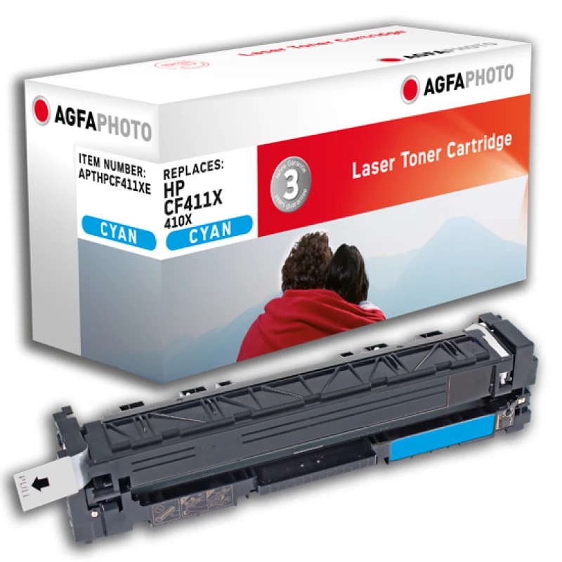 Image of AgfaPhoto APTHPCF411XE toner cartridge Compatible Cyan
