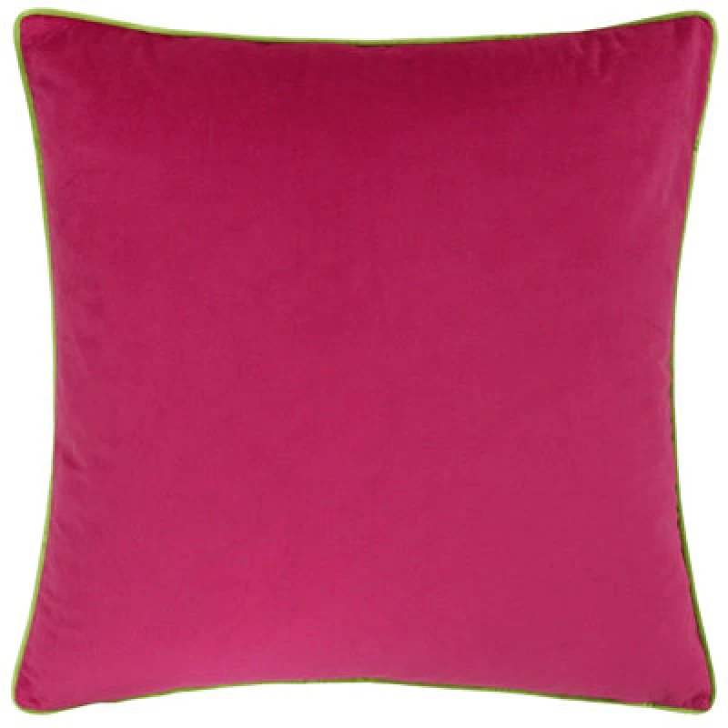 Image of Furn Furn Meridian Velvet Cushion in Raspberry Size: 45cm x 45cm Raspberry 45cm x 45cm Unisex 5025532353580