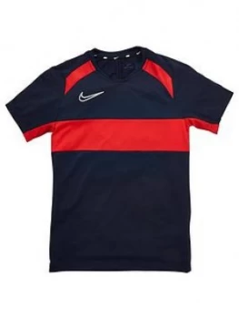 Image of Nike Boys Academy Gx Short Sleeved T-Shirt - Navy/Red