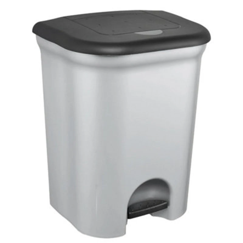 Image of Keeeper Pedal Bin with 2 Waste Compartments 11 Litre Silver