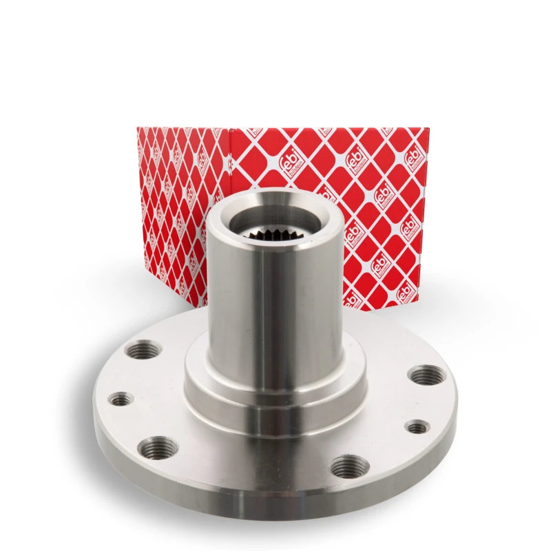 Image of FEBI BILSTEIN 14967 Wheel Hub Front Axle, without wheel bearing Wheel Hub (653)