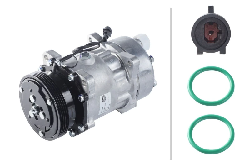 Image of HELLA Air conditioning compressor HELLA 8FK 366 200-991