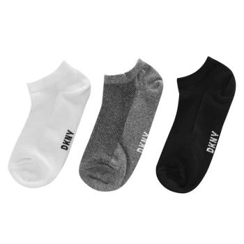 Image of DKNY 3 Pack Trainers Socks - Monochrome