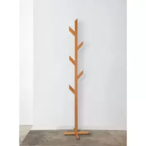 image of Arbrano Handmade Natural Solid Wood Coat And Hat Rack Wooden Rack Coat Stand Hat Stand - Light - Decorotika