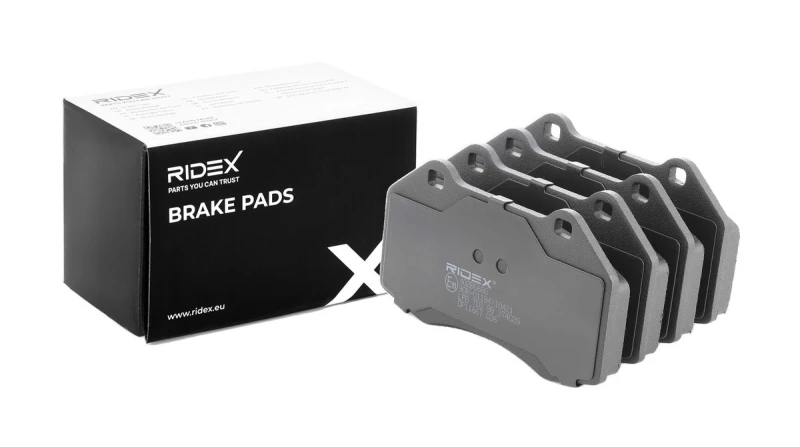 Image of RIDEX 402B0680 Brake pad set Front Axle, excl. wear warning contact, Axle Vers.: Front Brake Pad Set,disc brake (402)