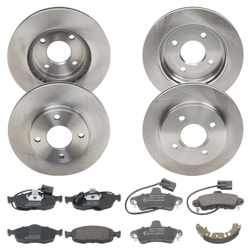 Image of RIDEX 3405B0346 Brake disc and pads set Rear Axle, Brake Disc Type: Vented, incl. wear warning contact Brake Set,disc brakes (3405)
