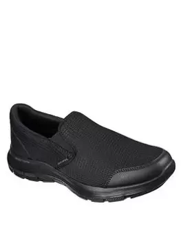 Image of Skechers Flex Advantage 4.0 Mesh Air-cooled Memory Foam Lace Up Trainer, Black, Size 6, Men