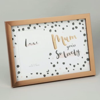 Image of 4" x 6" - Luxe Rose Gold Photo Frame - Mum