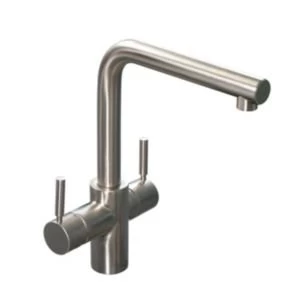 image of InSinkErator 3N1 Steel effect Filtered steaming hot normal hot cold water tap