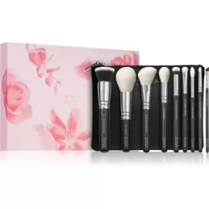 image of ZOEVA The Complete Brush Set brush set with pouch 9 pc