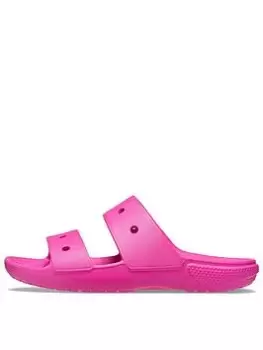 Image of Crocs Classic Sandal Kids Slider, Pink, Size 1 Older