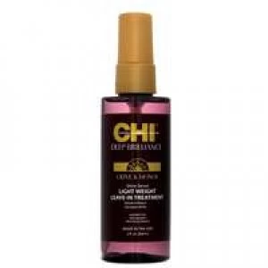 image of CHI Deep Brilliance Olive and Monoi Shine Serum Lightweight Leave-In Treatment 89ml