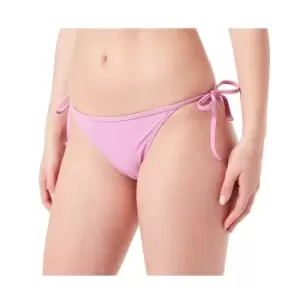 Puma Womens Side Tie Bikini Bottom Pink Med / 10-12