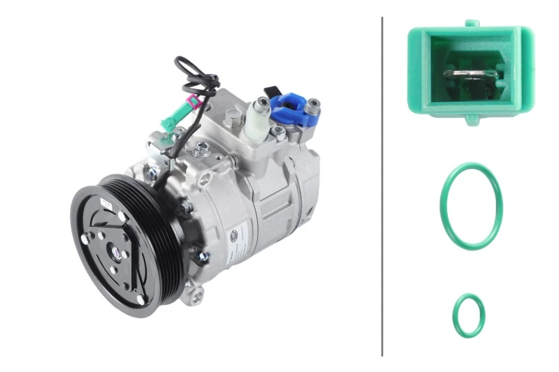 Image of HELLA Air conditioning compressor HELLA 8FK 366 200-181