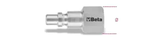 image of Beta Tools 1916GF Euro Profile Female Thread Tapered Quick Coupling BSPT 1/4"