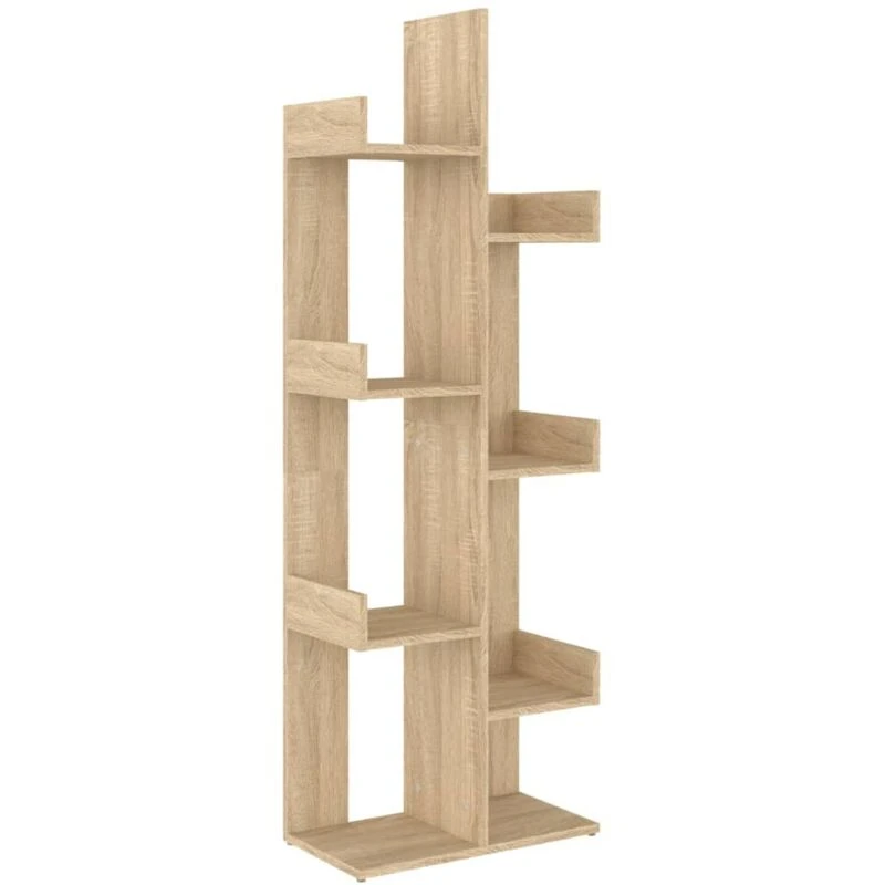 Image of VIDAXL Book Cabinet Sonoma Oak 48x25.5x140cm Engineered Wood Vidaxl 8720286645925