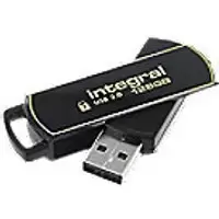 Image of Integral USB 3.0 Flash Drive Secure 360 128GB Black, Gold