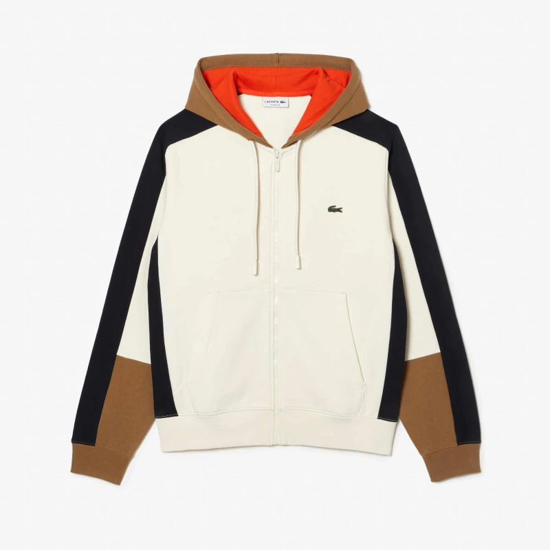 Image of Lacoste Lacoste Colour Block Sweatshirt - Beige Beige XS