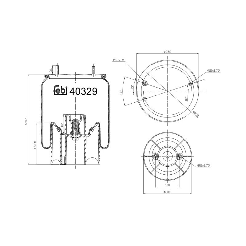 Image of FEBI BILSTEIN 40329 Boot, air suspension Boot,air suspension (324)