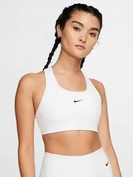 Image of Nike Medium Support Padded Swoosh Bra - White Size M Women