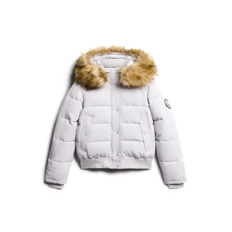 Image of Superdry Womens Puffer jacket Superdry Everest Gris Female L