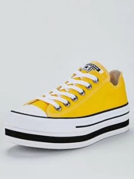 Converse Chuck Taylor All Star Lift Ox - Yellow, Size 6, Women