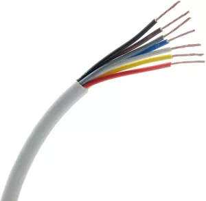 Image of Zexum 0.75mm 7 Core White Cable Flexible 3187Y - 1 Meter