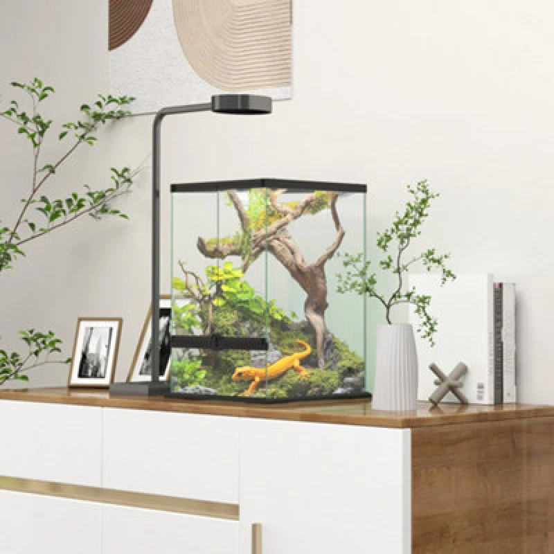 Image of PawHut Pawhut - Glass Reptile Terrarium, Vivarium for Lizards Frogs Snakes Turtles 40L 5056725533502