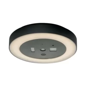 image of Fan Europe ZOOM LED Flush Ceiling Light Anthracite, IP54 1800lm 4000K 30x5.5cm