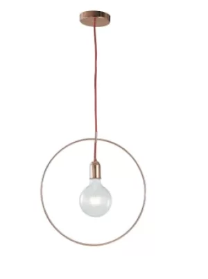 Image of FRIDA Wire Frame Pendant Ceiling Light Pink Gold 40cm