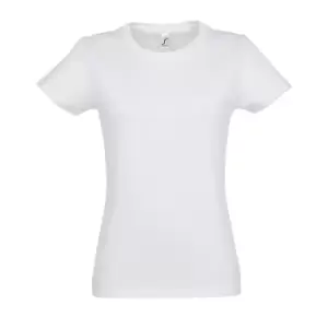 Image of SOLS Womens/Ladies Imperial Heavy Short Sleeve T-Shirt (3XL) (White)