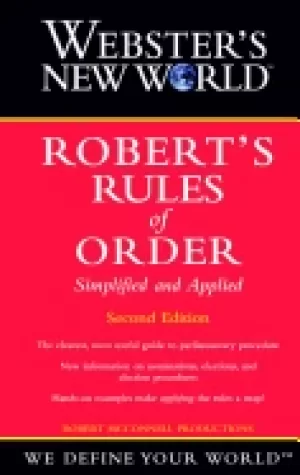 Image of websters new world roberts rules of order simplified and applied