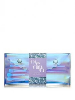 image of Spectrum Spectrum Oceana 5 Piece Eye Brush Set And Pouch