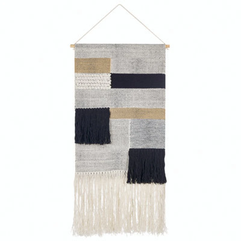 Image of Beliani Fabric Wall Hanging Hangu Cotton 114cm Beige
